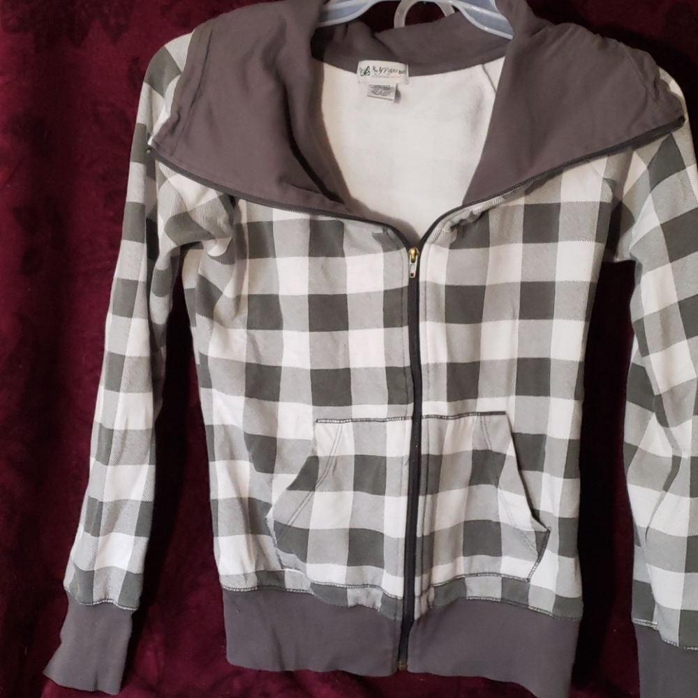 Zip up flannel jacket